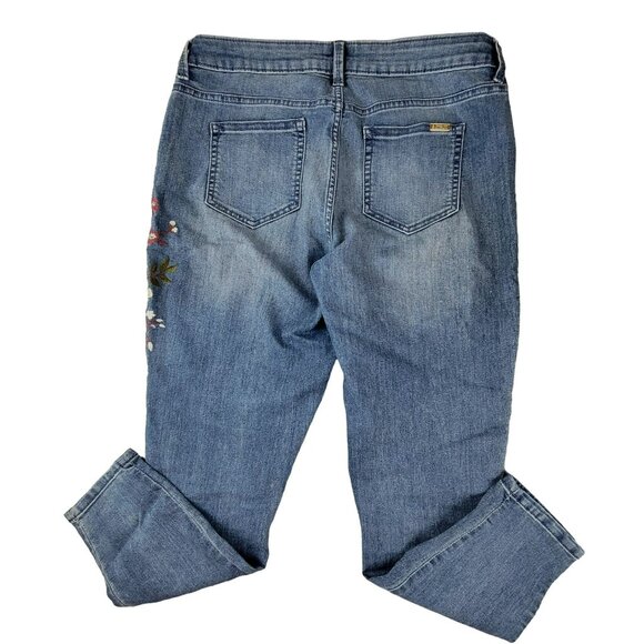 Jennifer Lopez Skinny Jeans size 10 Womens Embroidered Flower Details  JH1697360 - Picture 4 of 7